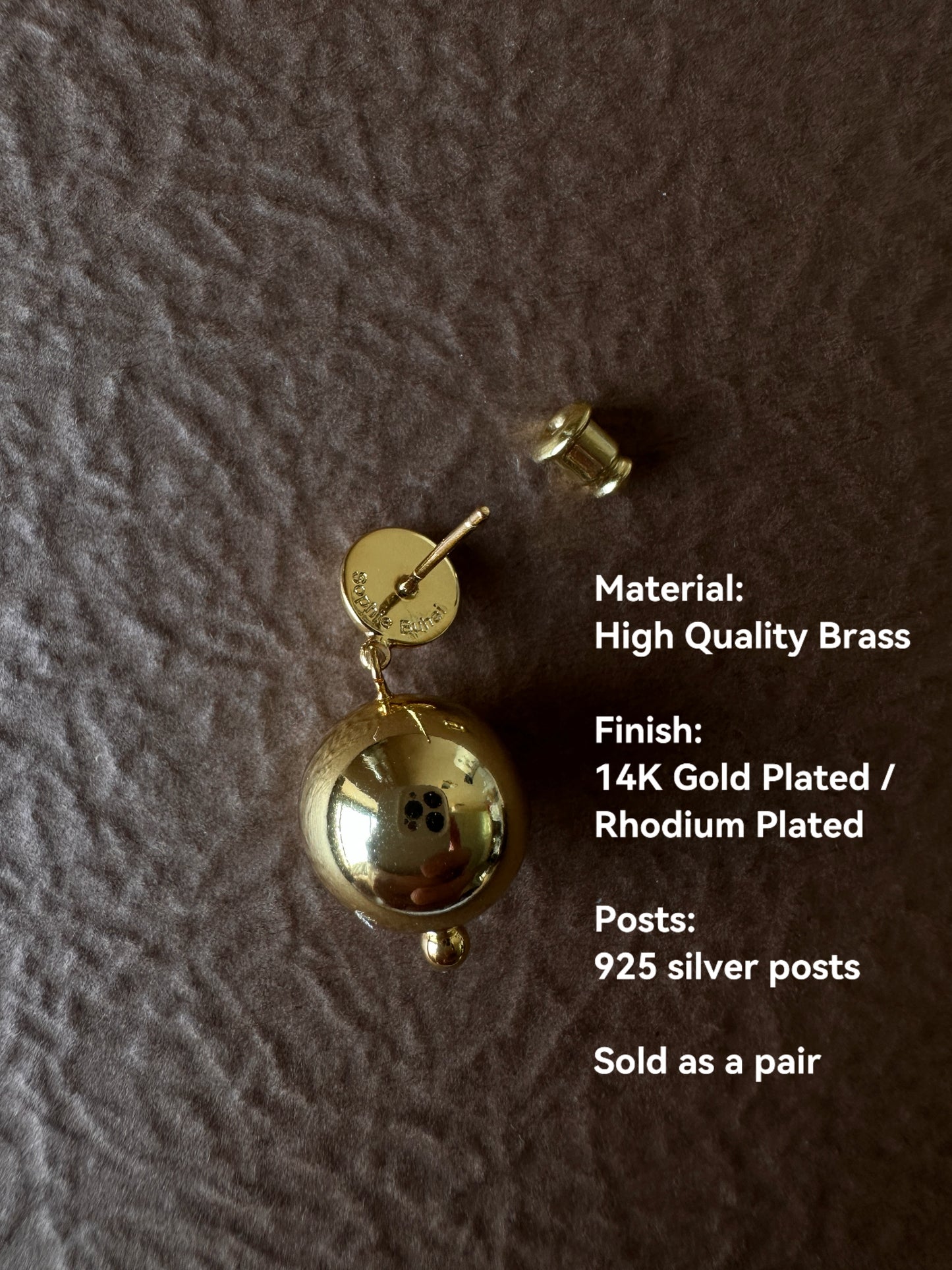 Factory-direct 14k Gold Plated Earrings